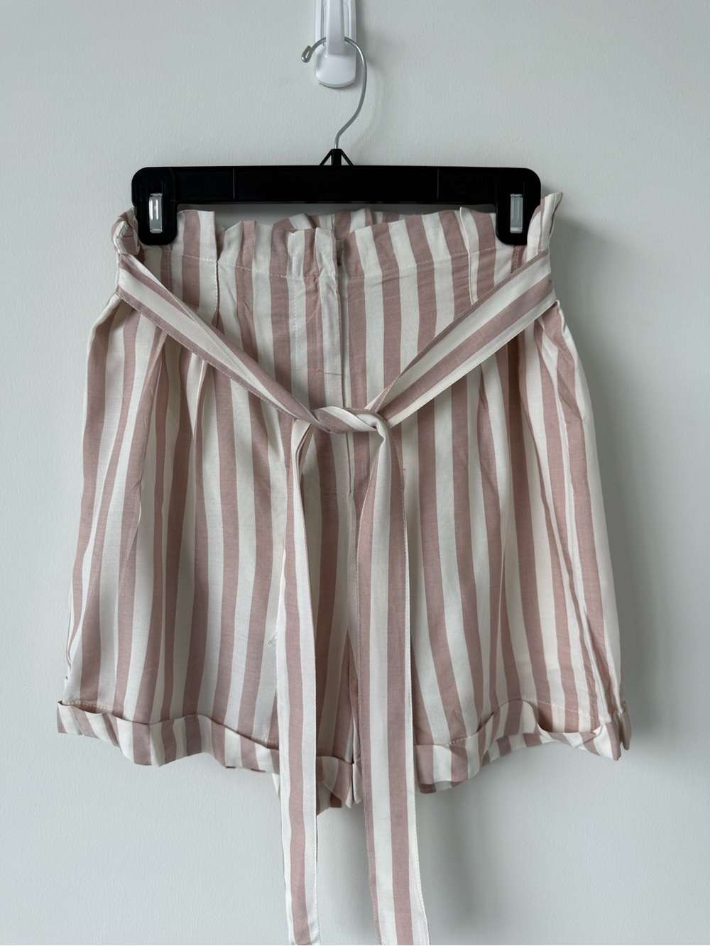 Lulus Ciara Mauve Striped Paper Bag Waist Shorts